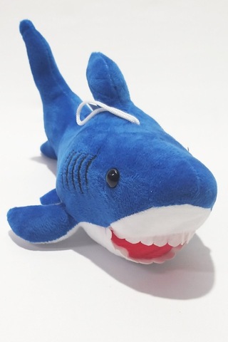 Baby Shark Şarkı Söyleyen 30 Cm Peluş Oyuncak Köpekbalığı Mavi