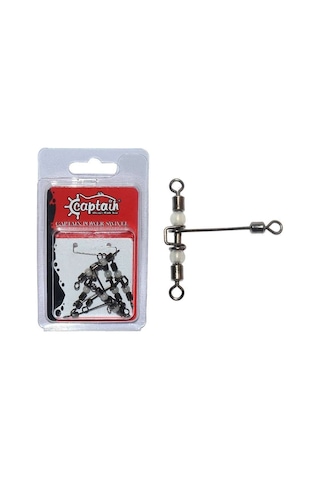 Captain 5126 Üçlü Uzun T Fırdöndü 5li Paket Black Nikel Standart - 2x3