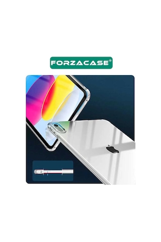 Forzacase Apple Uyumlu iPad  10. Nesil 10.9 İnch 2022 A2757 İle Anti Shock Silikon Kılıf Şeffaf - Fc014 Silikon
