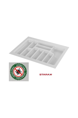 Starax 2288 64 49 Beyaz Plastik 10 Gözlü Kaşıklık Kepçelik S-2288-w
