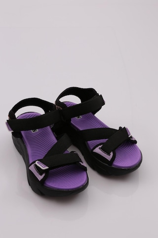Dgn 0148 Kadin Sandalet 0148-2265-R1619 Lila - Siyah