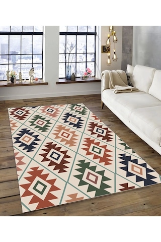 Dijidekor Işıltı Koleksiyonu Model204 Süngerli Dijital Baskılı Saçaksız Mutfak Halısı Yolluk