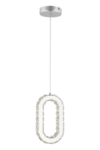 Avignon 40 Watt Tekli Krom Ledli 3 Renkli Sarkıt Kristalli Taşlı Modern Tasarım Led Kristal Salon Avize Diğer