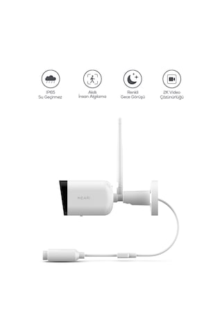 L1 Plus Dış Mekan Ethernet, Wi-fi Güvenlik Kamerası Full Hd, Gece Görüşü, Çift Yönlü Ses, Sd Kart