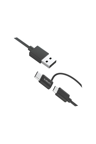 Omars 2'si 1 Arada 20W Type-C Micro USB Şarj ve Data Kablosu 1.2 Metre