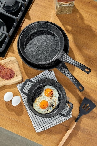 Dmr Life Döküm Granit 3 Parça Tava Sahan Set 20-24-28cm Çok Renkli