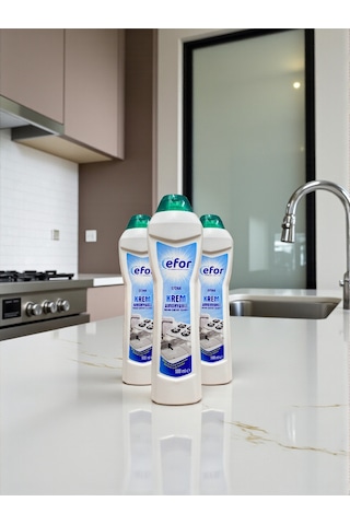 Krem Temizleyici Amonyaklı 3 Adet 500 Ml Toplam 1.5 Litre Yüzey Temizlik Kremi Temizlik Seti