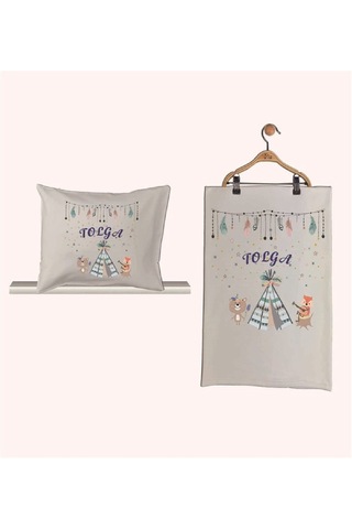 Pia Baby Gl 1942-02 İsme Özel Beşli Tulum Set Krem