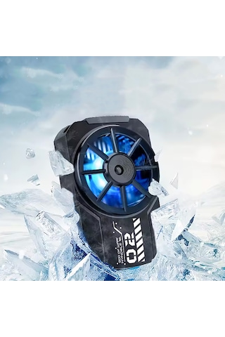 Gaming Cep Telefon Hava Soğutma Fanı Metal Radyatör Soğutucu Mavi