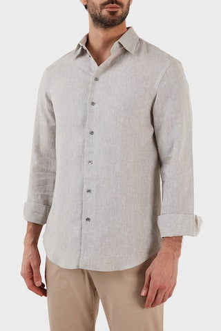 Emporio Armani Erkek Gömlek D41SM0 D10F9 600 AÇIK GRİ Gri