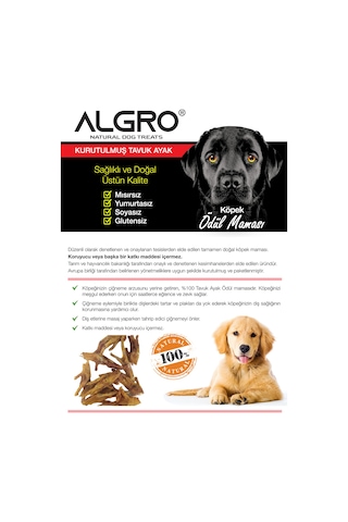 Algro Tavuk Ayak Köpek Çiğneme Maması 2 x 150 G