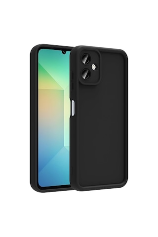 Samsung Uyumlu Galaxy A07 Kılıf Kamera Korumalı Zore Ananas Kapak - Siyah Siyah