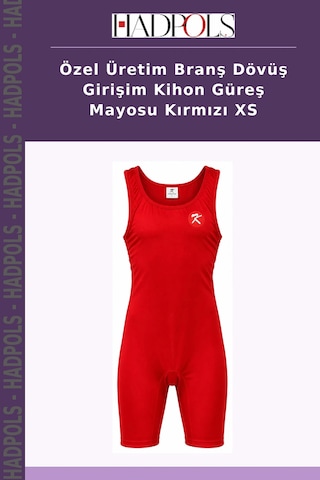 Özel Üretim Branş Dövüş Girişim Kihon Güreş Mayosu Kırmızı Xs