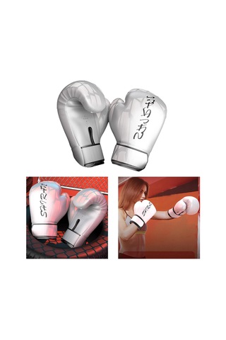 Suntek Boks Antrenman Eldiveni Müsabaka Muay Thai 8oz Beyaz 8oz Beyaz