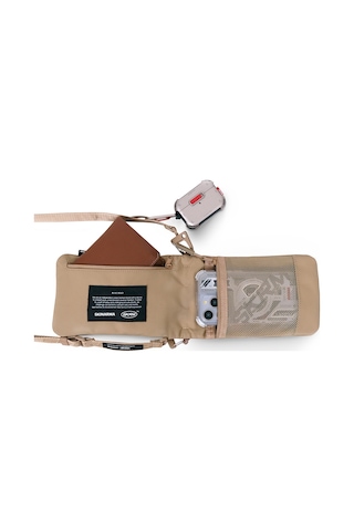 Çapraz Vücut Çantası Sling Pouch Juno Cross-hatch Naylon Scout Boyun Askı Kayışlı Haki Çok Renkli