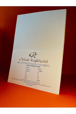 Fotokopi Kağıdı A4 80gr 100 Adet
