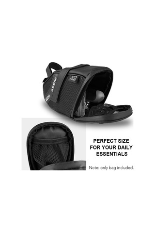 Jeemson Dayanıklı Polyester Bisiklet Sele Çantası - Reflektif Şeritli, Kompakt Ve Güvenli Yolculuk İçin Siyah