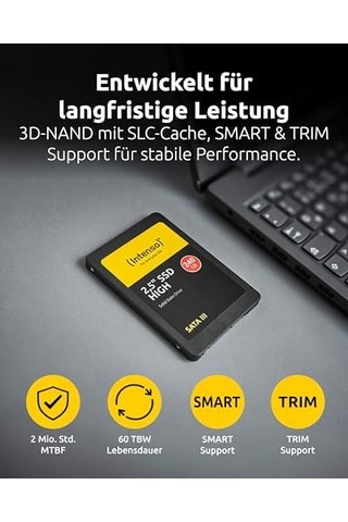 Intenso Ssd 2.5 İnç Sata 3 120 Gb, Siyah