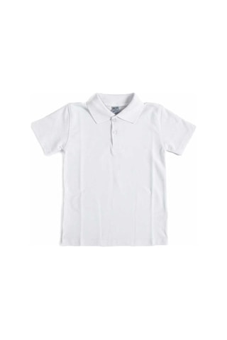 Alm Beyaz Kısa Kol 6-16 Yaş Çocuk Okul Lakos Tişört/t-shirt - 80238-beyaz Renkli