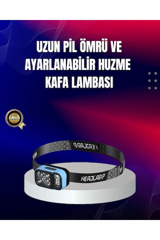 Süper Parlak Led Kafa Feneri 3 Renk 53 Mod Type C Şarjlı Diğer