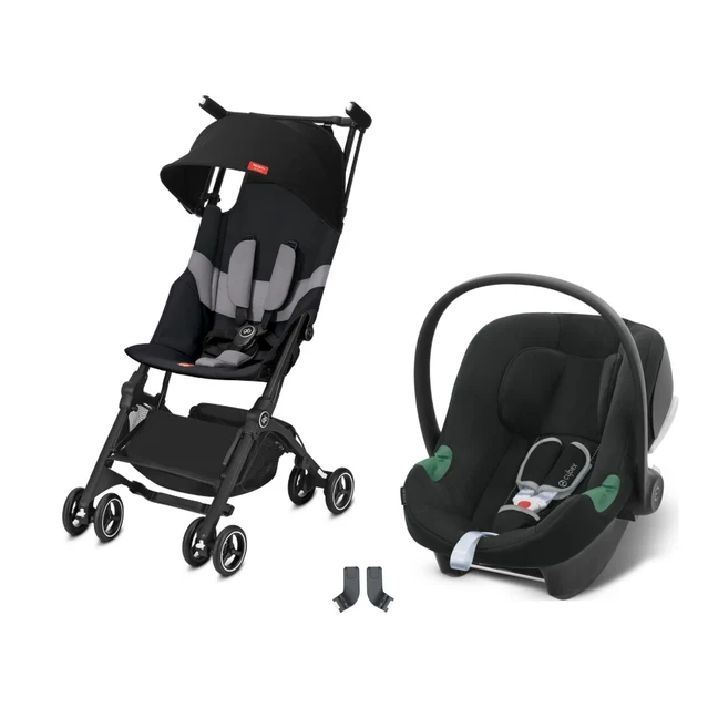 Gb Pockit Plus Travel Sistem Velvet Black & Aton Volcano Black