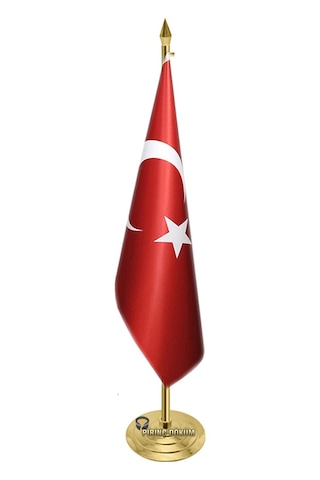 Pirinç Makam Bayrak Direği Sivri Alemli