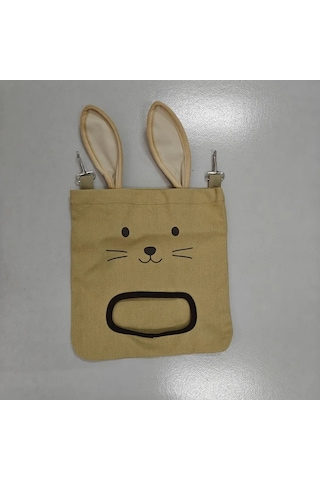 Fochsia Büyük Askılı Evcil Hayvan Saman Çantası - Tavşan, Ginepig, Küçük Kertenkele İçin Dayanıklı Kahverengi Yem Torbası