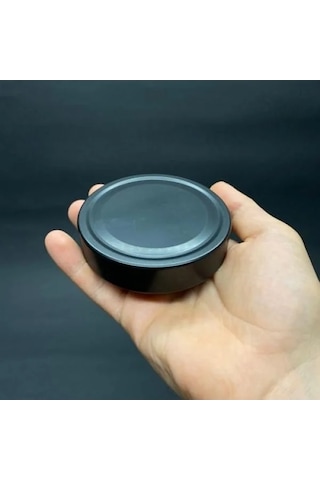 Amber Cam Kavanoz - Hava Geçirmez Siyah Metal Kapaklı Açık Kahverengi