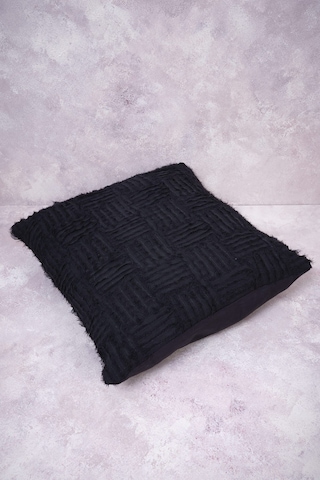 Peraluna Foam Pıllow Şifon Şerit Triko Yastık Kılıfı 45x45 Cm Siyah - Siyah