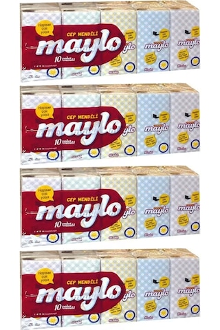 Maylo Cep Kağıt Mendil 4 x 10'lu