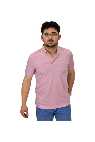 Raymons Erkek Büyük Beden Polo Yaka Merserize Tişört T3000 Bgl-st04534 Pembe