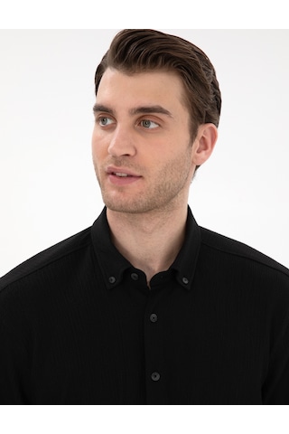 Pierre Cardin Erkek Siyah Gömlek Kısa Kollu 50307091-vr046 Siyah
