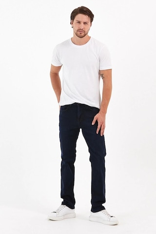 Digital Jeans Normal Kesim Fermuarlı Geniş Paça Yüksek Bel Lacivert Açık Gri