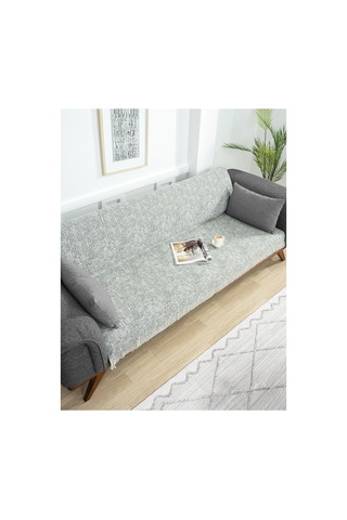 Çok Amaçlı Pamuklu Örtü- Kanepe-koltuk Şalı-koltuk Örtüsü 170x220-1084 Açik Gri
