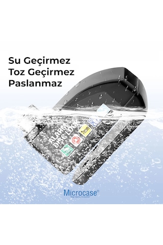 Microcase Alarmlı Motosiklet Disk Kilidi 110db/130db Yüksek Sesli - Su Geçirmez Anahtarsız Bas Kilitle Scooter Bisiklet E-bike E-scooter Uyumlu 7mm Kilit Pimi - Al5872 Siyah
