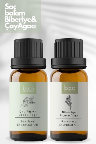 Boco Born In Cosmetics Biberiye + Çay Ağacı %100 Saf Uçucu Yağı 2 x 10 ML