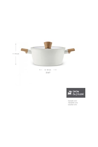 Karaca x Refika Swiss Crystal Creamy Wood Tencere 20 Cm
