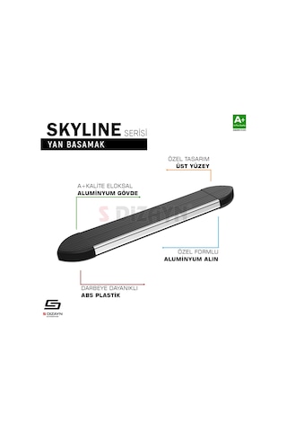 Isuzu D-max Skyline Krom Yan Basamak 203 Cm 2007-2012 A+ Kalite