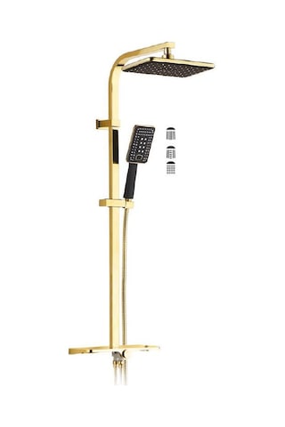 Penta Duş Sistemi Kare Boru Gold 8867 Altın