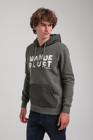 Kapüşonlu Haki Slim Fit Hoodie 23fwm64059 Haki