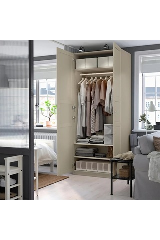 Ikea Gri Modern Kapaklı Gardırop 100x60x236 Cm