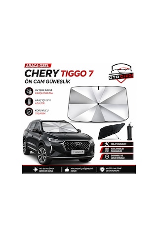 Chery Tiggo 7 Şemsiye Tip Ön Cam Güneşliği Katlanabilir Uv Korumalı Araç Cam Güneşlik
