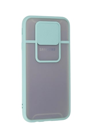 Newface Samsung Galaxy Uyumlu J7 Pro / J730 Kılıf Palm Buzlu Kamera Sürgülü Silikon Semeglbl - 59 - Turkuaz