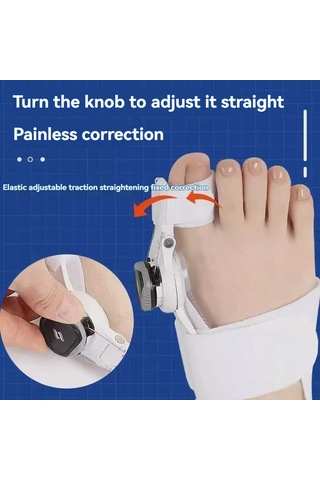 Qingmipy Ayarlanabilir Başparmak Düzeltici - Rahat Gece Kullanımı İçin Yumuşak Silikon Pedli