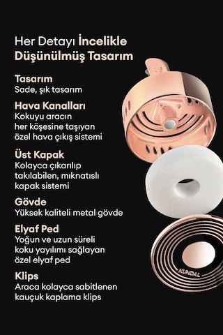 Klipsli Araba Kokusu Silver Black Cherry Kundal Vent-clip Car Diffuser Silver