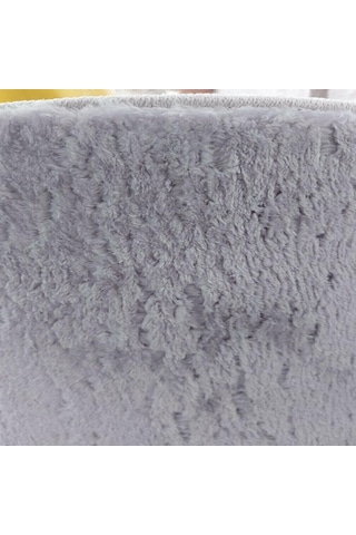 Sarar Gri Banyo Salon Mutfak Çocuk Odası Tavşan Tüyü Peluş Halı