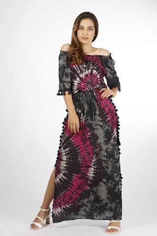 Favori Tekstil Elbise Siyah