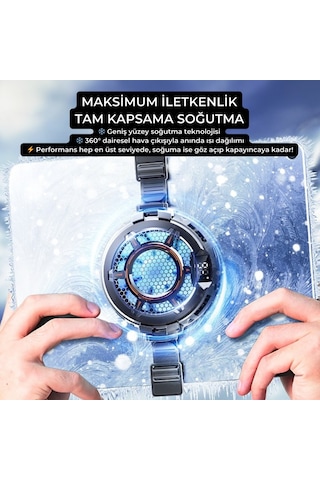 Polham 4800rpm 30w Yüksek Güçlü Telefon Ve Tablet Soğutucu Fan Sessiz, Manyetik Ve Klipsli Soğutucu