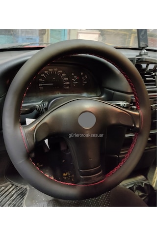 Opel Astra F Kasa Direksiyon Kılıfı Kırmızı-Siyah 10.5Cm