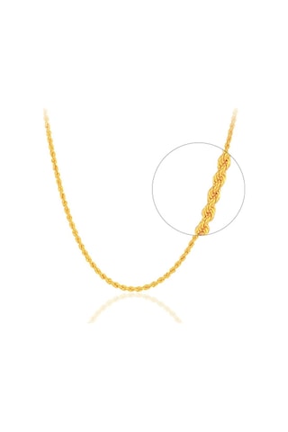 Altın Zincir Halat Yaldızlı 55 Cm 14 Ayar 3.0 Mm